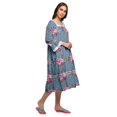 thumbnail image 2 of Moomaya Chemise de Nuit Évasée en Coton pour Femmes, 2 of 6