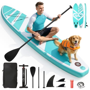 Naipo 10' Stand UP Paddle Board Inflatable Paddle Board W Pump 120'' * 32'' * 6'' Paddleboard & Accessories Backpack Paddle Leash ISUP Fishing Yoga for Adult & Youth & Children
