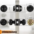 thumbnail image 5 of Probrico Entry Door Knobs Lock Set and Single Cylinder Deadbolt Combination Set Entry Door Locksets with Deadbolt Same Key Flat Black (3 Pack) Keyed Alike, 5 of 5