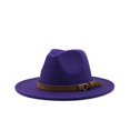 thumbnail image 1 of QualitChoice Woman Fedoras Hat Cap Female Comfortable Breathable Solid Color Winter Caps Purple 56-58cm, 1 of 6