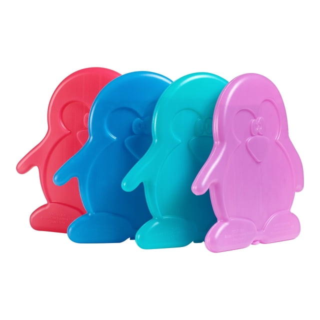 Fit and Fresh Packs de Glace - Cool Coolers - Pingouin Multicolore - 4 Unités