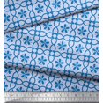 thumbnail image 3 of Soimoi Blue Poly Georgette Fabric Talavera Poblana Ethnic Print Sewing Fabric Yard 52 Inch Wide, 3 of 3