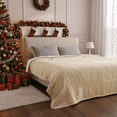 thumbnail image 2 of MARNUR Electric Heated Blanket Queen Size 84''x90'', Fast Heating with Dual Controllers, 10 Heating Levels, 10H Timer, Preheat Function - Beige, 2 of 13
