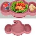 thumbnail image 4 of Elephant Suction Plate, Suction Cups Baby Suction Plate Self Feeding  For Home Brownish Red,Green,Blue, 4 of 8