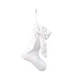 thumbnail image 2 of Iumwxz White Velvet Christmas Stocking with Snowflake and Star Patterns 40x19cm Holiday Tree Ornament Sock with Rope Hanger for Festive Home Decor Includes 1 Stocking, 2 of 6