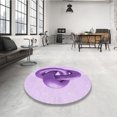 thumbnail image 4 of Ahgly Company Tapis d'Intérieur Lavable en Machine Carré Transitionnel Violet, 4 Pieds Carré, 4 of 7