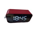 thumbnail image 1 of Youkk Speaker Clock Alarm Mirror Music Stereo Wireless Button Rechargeable Screen Support Office Red, 1 of 6