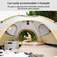 thumbnail image 4 of Automatic Pop Up Tent 2 Second Quick Setup, Rain & Sun Protection Camping Shelter Windproof Design, Double Door Mesh Ventilation Waterproof Silver Coating for Outdoor, 4 of 8