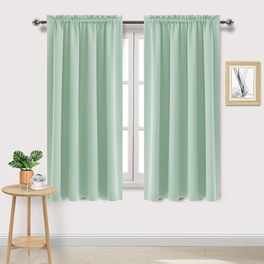 TopLLC Blackout Curtains, Curtains for Bedroom Curtains Heat Insulation Energy Saving Bedroom And Kitchen Curtains Scandinavian Solid Colour Black Silk Curtains blackout curtain