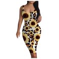 thumbnail image 1 of GDREDA Robe Débardeur Florale Sans Manches Basique Midi Boîte de Nuit Robe de Soirée Mini Robe Sans Manches pour Femmes, 1 of 6