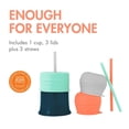 thumbnail image 3 of Boon Couvercles à Paille Hermétiques et Gobelet Vert/gris/orange, 3 of 3