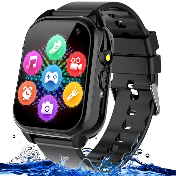 Semloo Waterproof Smart Watch for Kids 3-12 Years Old Boys Toys with 26 Games, Video Camera, Pedometer, Music Player, Alarm Clock, Flashlight, HD Touchscreen Toddler Watches Girl
