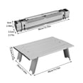 thumbnail image 2 of Table Pliante Portative en Aluminium pour Camping Randonnée Sac à Dos Pique-Nique Extérieur Design Compact Pliable, 2 of 2