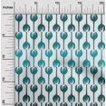 thumbnail image 1 of oneOone Tissu Popeline de Coton Sergé Bleu Sarcelle Motif Floral Tissu Imprimé au Mètre 56 Pouces de Large, 1 of 4