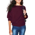 thumbnail image 1 of Innerwin Pull d'Hiver Chaud pour Femmes, Décontracté, Couleur Unie, Thermique, Rouge Vin m, 1 of 6