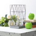 thumbnail image 3 of Simple Designs Gray Geometric Square Metal Table Lamp, 3 of 4