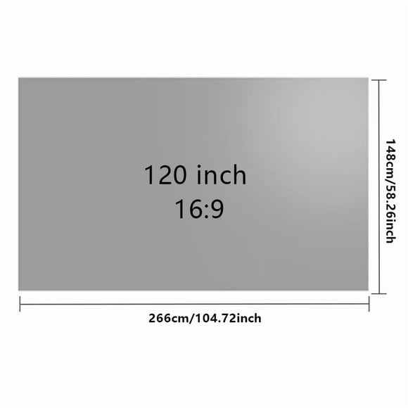 Projector Screen Simple Curtain Anti-Light 60/84/120 Inch 16:9 for Home Outdoor Office