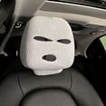 thumbnail image 2 of White Universal Car Headrest Cover Personalized Funny Car Interior Accessories Stretchy Headrest Cover Car Seat Headrest Protector Size 14.17 X 6.69 X 0.79 Inches, 2 of 5