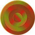 thumbnail image 1 of Ahgly Company Tapis Rond Lavable en Machine Intérieur Transitionnel Rouge Lave, 3 Pieds Rond, 1 of 7