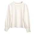 thumbnail image 1 of Chemises d'Automne Funicet pour Enfants, Modèle de Printemps et d'Automne pour Enfants, Modèles de Couleur Unie, Chandail de Base, Personnalité Ondulée, Blouse à Manches Longues pour Filles à Col Rond, 1 of 3