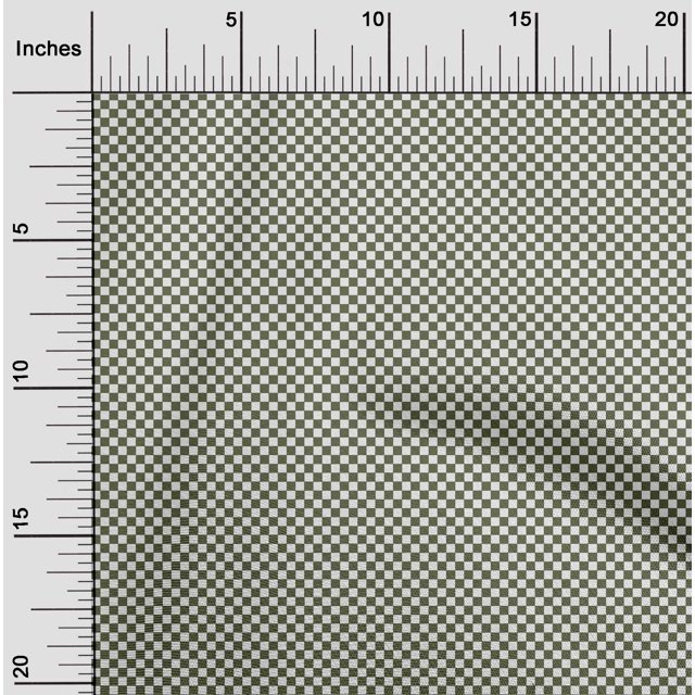 oneOone Cotton Silk Fabric Geometric Check Print Sewing Fabric BTY 42 Inch Wide