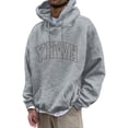 thumbnail image 4 of MIASHUI Men's Basic Pullover Hoodie with Front Pocket and Adjustable Drawstring, Comfortable Casual Wear for Everyday Use Grey,L, 4 of 4