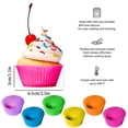 thumbnail image 4 of 6 Pcs Reusable Silicone Cupcake Baking Cups, Food-Grade Silicone Kitchen Utensils for Baking, Non-stick Muffin Liners, High-temperature Resistant, For Holidays Parties and Festive Baking (Orange), 4 of 9