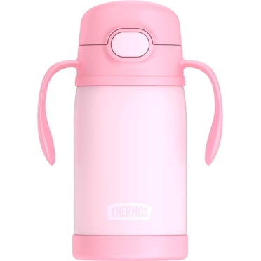 Bouteille de paille en acier inoxydable isolée sous vide Thermos Baby de 10 oz, Rose