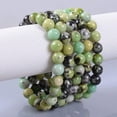 thumbnail image 2 of Angelstones Bracelet Extensible Unisexe en Perles Rondes de 8 mm avec Pierre Précieuse Chrysoprase Australienne Naturelle, 2 of 2