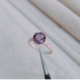 thumbnail image 2 of Created Alexandrite Ring, 925 Sterling Silver Ring, Alexandrite Ring, Color Change Stone Ring, Round Cut Alexandrite Ring, Ring for Gift, 2 of 3