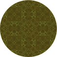 thumbnail image 1 of Ahgly Company Machine Washable Indoor Round Transitional Olive Green Area Rugs, 4' Round, 1 of 7