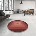 thumbnail image 4 of Ahgly Company Tapis d'Intérieur Lavable en Machine Carré Orange Transitionnel, 7 Pieds Carré, 4 of 7
