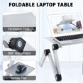 thumbnail image 4 of Bureau d'Ordinateur Portable à Hauteur Réglable Support d'Ordinateur Portable pour Lit Bureau Portable pour Genoux Table Pliable Poste de Travail Rehausseur de Cahier Plateau Ergonomique pour Ordinateur Support de Lecture Plateau de Lit Bureau Debout Argent Amazon Ba, 4 of 8