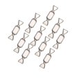 thumbnail image 1 of relayinert Candy Shaped Mini Necklace Organizer Earrings Necklace Storage Transparent 10 Pcs 1Set, 1 of 6