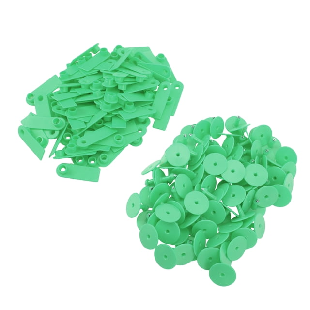 Blank Ear Tags, Ear Tags For Cattle Soft Pig Livestock 100pcs TPU Animal Blank For Breeding Population Prevention Control No Letters, Yellow,No Letters, Green,No Letters,