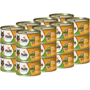 Nulo Adulte & Nourriture de chat en conserve sans grains de chat (Chicken) & Recette de canard, 3 Oz, affaire des 24)