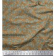 thumbnail image 1 of Soimoi Cotton Cambric Fabric Artistic Leaves Print Sewing Fabric Yard 42 Inch Wide, 1 of 1