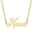 thumbnail image 1 of KISPER 18K Gold Plated Stainless Steel Personalized Name Pendant Necklace, Karen, 1 of 6