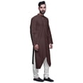thumbnail image 3 of Atasi Designer Kurta For Boys Solid Cotton Button Down Indian Kurta For Men, 3 of 4