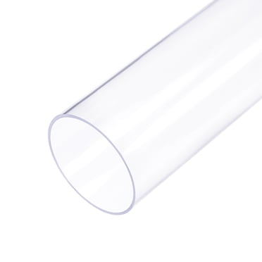 Unique Bargains 2 Pcs Tuyau Rigide en PVC Transparent 36mm ID x 38mm x 0.5m Tube Rond