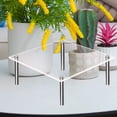 thumbnail image 1 of Cqxid Baking trays & trays Under $5 Clear Acrylic Cake Display Stand Square Metal Support Shelf, 1 of 5