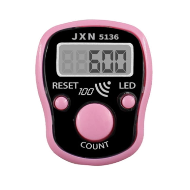 HFINGAQEX Mini Finger Counter LCD Electric Digital Display With Light Tally Counter Stitch Weave Marker Knitting Pray Sewing Soccer Buddha