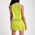 thumbnail image 4 of Weiqiqre Women's Jumpsuits Round Neck Crop Basic Top Cropped Wide Leg Pants Set Jumpsuits, 4 of 9