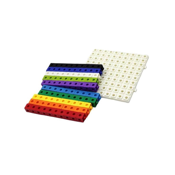 100pcs 10 Colors Multilink Linking Counting Cubes Snap Blocks Education Math