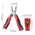 thumbnail image 1 of Pinces Mini Pliables Multifonctions Rouges Outil d'Extérieur avec Couteau Tournevis et Ouvre-Bouteille Pince Combinée Portable pour Camping Randonnée et Usage d'Urgence 6.1X5.4In, 1 of 4