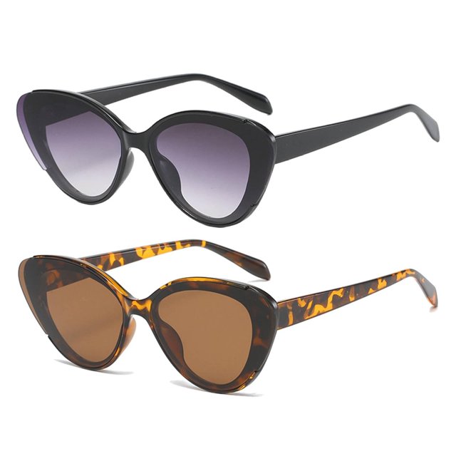 2x Lunettes de Soleil Il de Chat Style Tendance UV400 Léopard