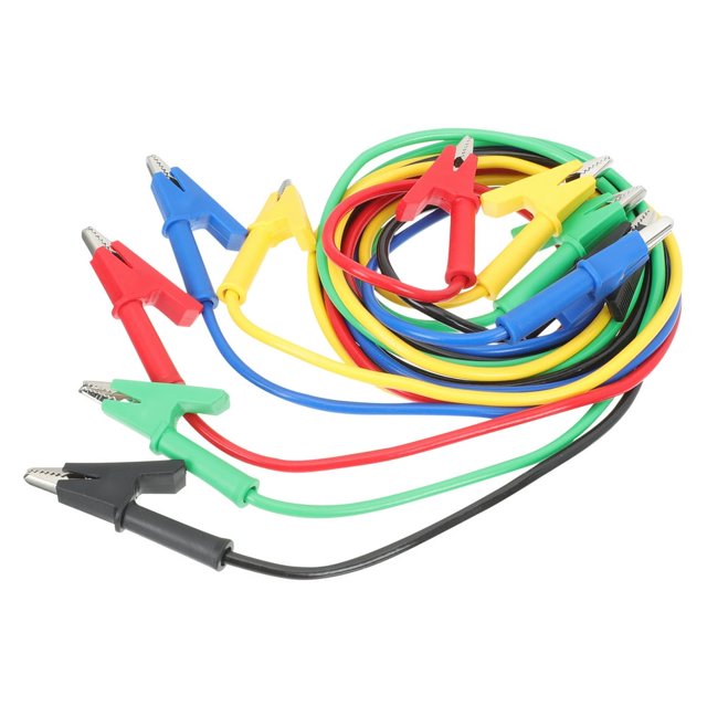 EIGTHTAIL Pince Crocodile Fil de Test 5 Pcs Mines Pinces de Démarrage Fil Pvc Cuivre Nickelé