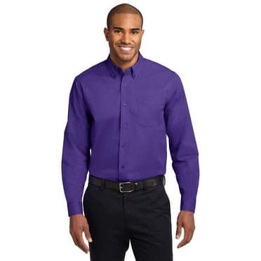 Port Authority ® Long Sleeve Easy Care Shirt. S608 Xl Purple/ Light Stone