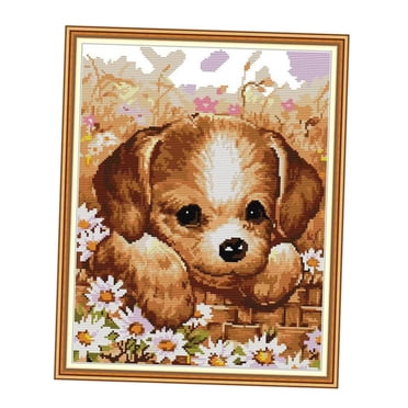 Point de Croix Estampé DIY Motif Préimprimé Broderie Comptée 39x48 cm 11 Unités