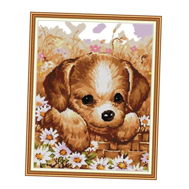 Point de Croix Estampé DIY Motif Préimprimé Broderie Comptée 31x38 cm 14 Unités